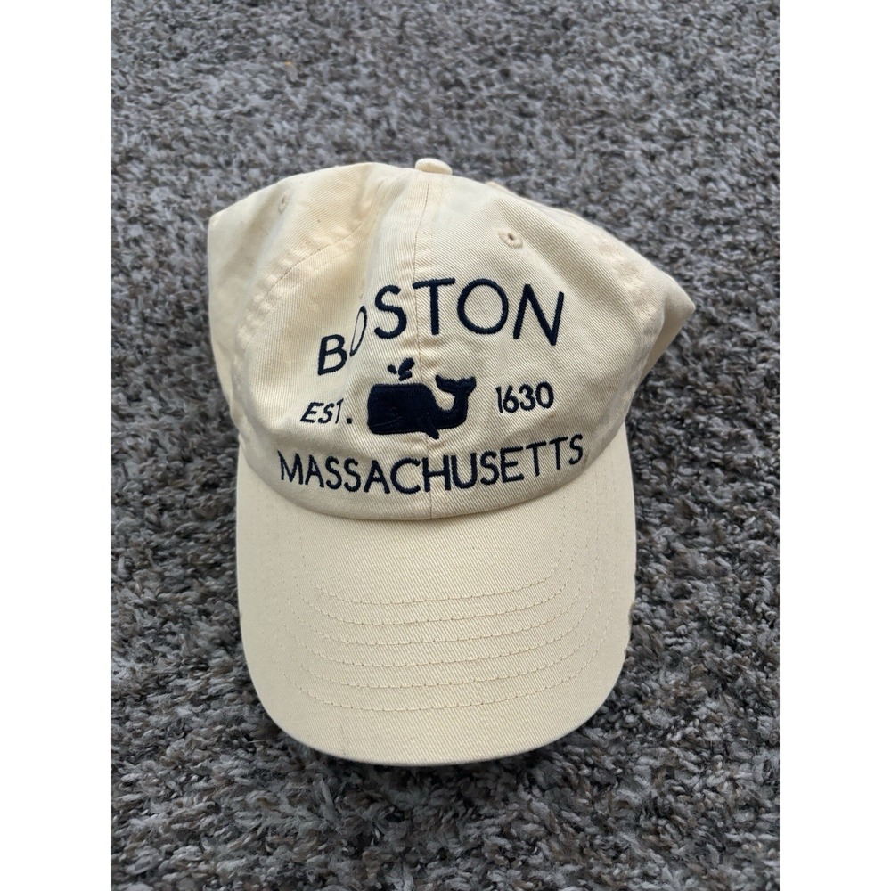 Boston Massachusetts‎ Whale Logo Strapback Hat Yellow OSFM Bay State Apparel